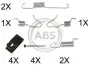 Монтажный кол-кт барабанных тормозов зад. RAV 4/QASHQAI 06- 170х32 A.B.S. 0898Q (фото 1)