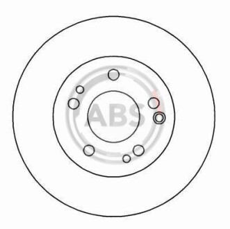 Гальмівний диск перед. W124 (84-96) A.B.S. 15790