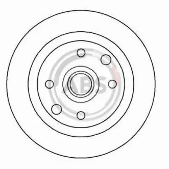 Гальмівний диск задн. Cavalier/Astra/KadeVectra 87-95 A.B.S. 15893