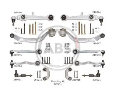 К-кт рычагов перед. подвески Audi A4/A6/Superb/Passat B5 (с толстым пальцем) A.B.S. 219900