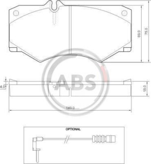 Тормозные колодки пер. MB W463/ W460 88- A.B.S. 36490