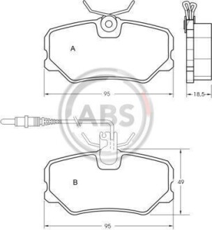 Тормозные колодки пер. 405 (92-99) A.B.S. 36651