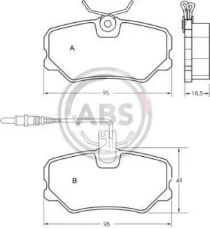 Гальмівні колодки пер. 405 (92-99) A.B.S. 36651