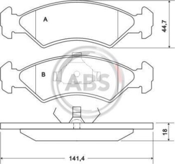 Тормозные колодки пер. Fiesta/KA (95-08) A.B.S. 36707