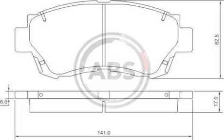 Гальмівні колодки Avalon/Mark/Camry/Corona/Celica/Crown/ES/LS 89-04 A.B.S. 36713