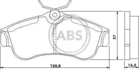 Гальмівні колодки пер. Almera/Primera (96-06) A.B.S. 36740