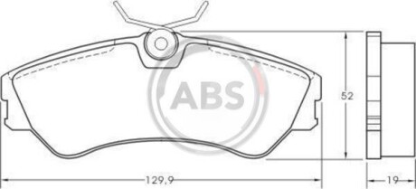 Тормозные колодки пер. T4 90-03 (TRW) R14 A.B.S. 36752