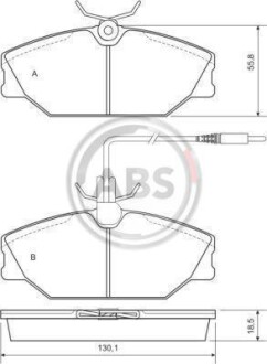 Тормозные колодки пер. Megane/Scenic/Laguna/Safrane/Sport 92-03 A.B.S. 36769