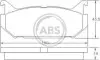 Гальмівні колодки зад. Mazda 626 91-02 (akebono) A.B.S. 36796 (фото 1)