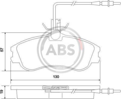 Гальмівні колодки пер. Berlingo/Partner 96-01 (Lucas) (з датчиком) A.B.S. 37016