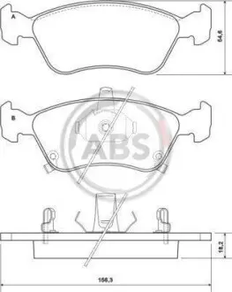 Гальмівні колодки пер. Avensis (00-03) A.B.S. 37029
