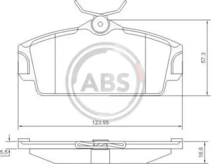 Гальмівні колодки пер. Nissan Almera 00-/Primera 91-02 (TRW) A.B.S. 37046