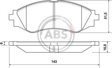 Гальмівні колодки пер. Astra/Lanos/LeMans/Nexia/Nubira (94-11) A.B.S. 37055