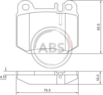 Гальмівні колодки зад. MB M-class (W163) 98-05 (ATE) A.B.S. 37194