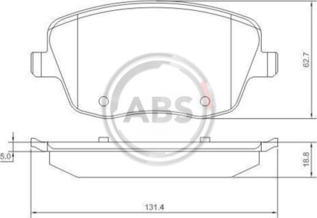 Гальмівні колодки пер. VW Polo 02-/Skoda Fabia 99-14 (TRW) A.B.S. 37241