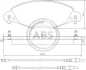 Комплект гальмівних колодок A.B.S. 37285 (фото 1)