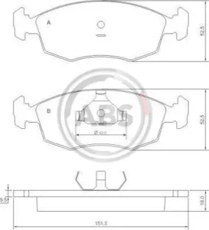 Тормозные колодки пер. Linea/Punto (99-21) A.B.S. 37292