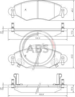 Тормозные колодки пер. Yaris (01-05) A.B.S. 37309