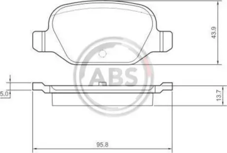 Колодки тормозные задн. 500/Пунто (99-21) A.B.S. 37311