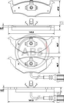 Колодка гальм. SKODA FABIA, VW Polo передн. (ABS) A.B.S. 37337