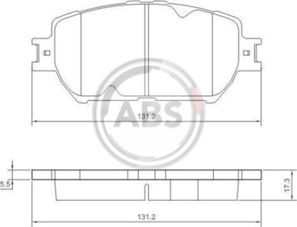 Тормозные колодки пер. Toyota Camry 96-06 (akebono) A.B.S. 37356