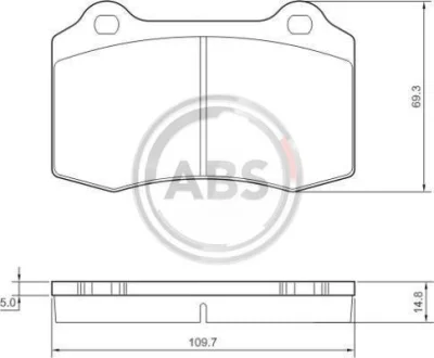 Комплект гальмівних колодок A.B.S. 37388