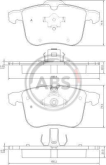 Гальмівні колодки перед. Opel Vectra C 02-(ATE) A.B.S. 37389