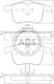 Тормозные колодки перед. Opel Vectra C 02-(ATE) A.B.S. 37389