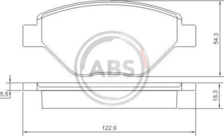 Гальмівні колодки пер. Megane (03-08) A.B.S. 37398 (фото 1)