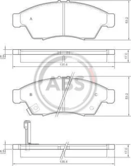 Колодки гальмівні SUZUKI LIANA передн. A.B.S. 37407