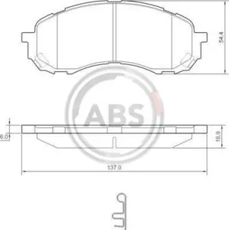 Гальмiвнi колодки дисковi A.B.S. 37443