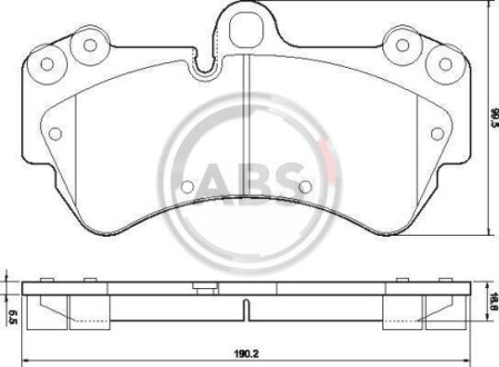 Колодки гальмівні пров. Touareg/Cayenne 02-10 A.B.S. 37445