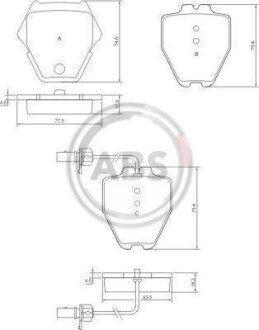 Тормозные колодки пер. VW Phaeton 02-07 (TRW) A.B.S. 37448