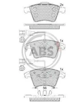 Тормозные колодки пер. VW Touareg 02-10(ATE) A.B.S. 37482