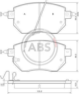 Тормозные колодки пер. Q60/QX50/Q70/Navara/Qashqai/Murano/Pathfinder 05- A.B.S. 37504