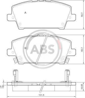 Колодки тормозные пер. Civic 05-11 A.B.S. 37529