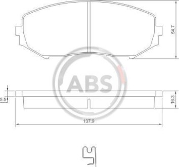 Гальмівні колодки пер. Suzuki Grand Vitara 05-15 (tociko) A.B.S. 37531