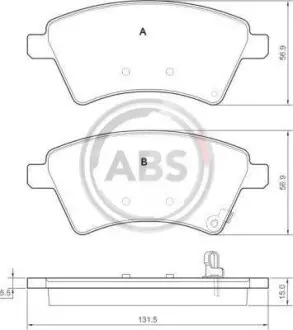 Гальмівні колодки перед Suzuki SX4 04> A.B.S. 37532