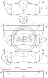 Тормозные колодки зад. Grand Cherokee/Commander/QX56 03-13 A.B.S. 37534