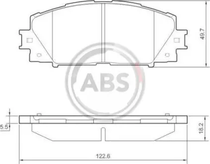 Тормозные колодки пер. Toyota Yaris 07-(akebono) A.B.S. 37542