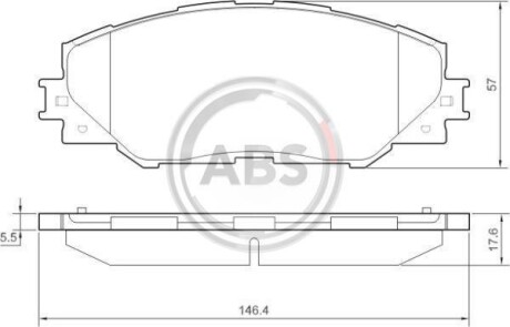 Гальмівні колодки пер. AURIS/RAV 4 III/RAV 4 IV 1.8-2.5H 06- A.B.S. 37543