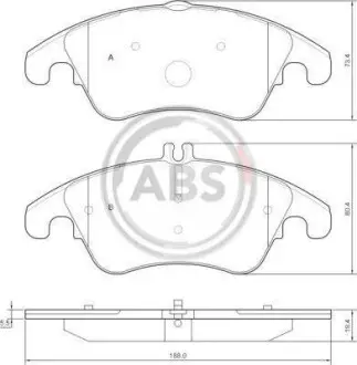 Тормозные колодки перед. MB C/E-класс (W204/W212) 07- A.B.S. 37586