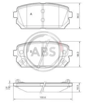 Тормозные колодки зад. KIA Carens 07> A.B.S. 37621