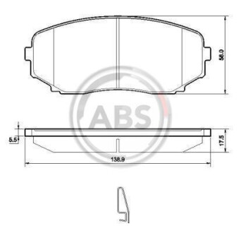 Тормозные колодки пер. Mazda CX-7/CX-9 07- (sumitomo) A.B.S. 37643 (фото 1)