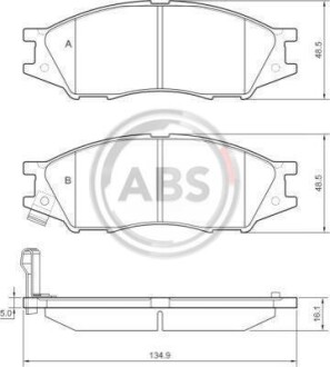 Колодки гальмівні перед. Almera (06-21) A.B.S. 37680