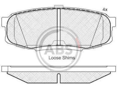 Гальмівні колодки зад. Toyota Land Cruiser 08-(advics) A.B.S. 37702