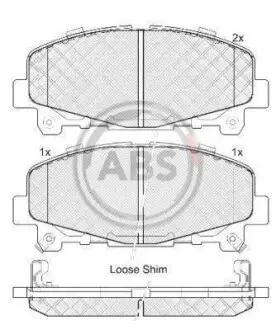 Колодки гальмівні перед. Accord/TLX (08-21) A.B.S. 37721