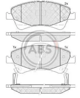 Гальмівні колодки пер. Toyota Avensis 08- (bosch) (150,8x62,5x19,5) A.B.S. 37722