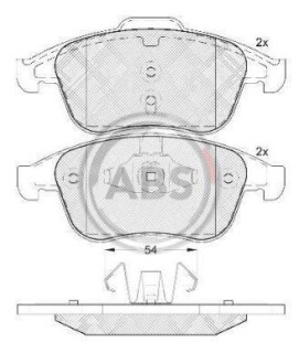 Тормозные колодки пер. Megane III 08-/Scenic 09-(ATE) A.B.S. 37749