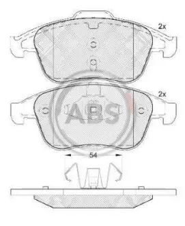 Гальмівні колодки пер. Megane III 08-/Scenic 09- (ATE) A.B.S. 37749